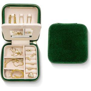 Plush Velvet Organizer Box Travel Jewelry Case Jewelry Boxes for Women